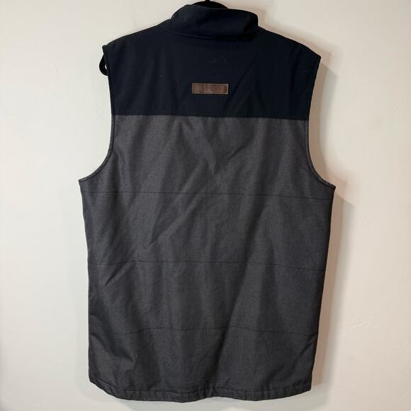 SAGA Men's Snowboard Vest Full Zip Shell Gray Black Large - Picture 2 of 7